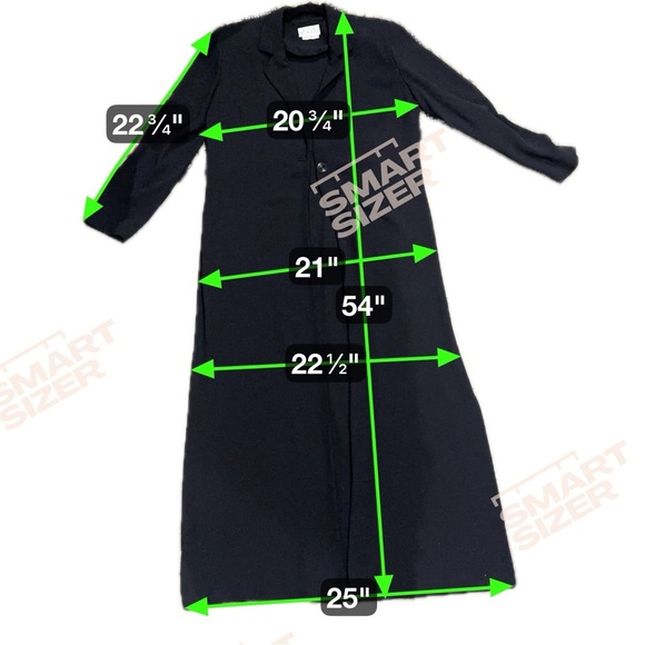 Vintage David Warren Open Front Single Button Duster Maxi Blazer - Picture 8 of 8